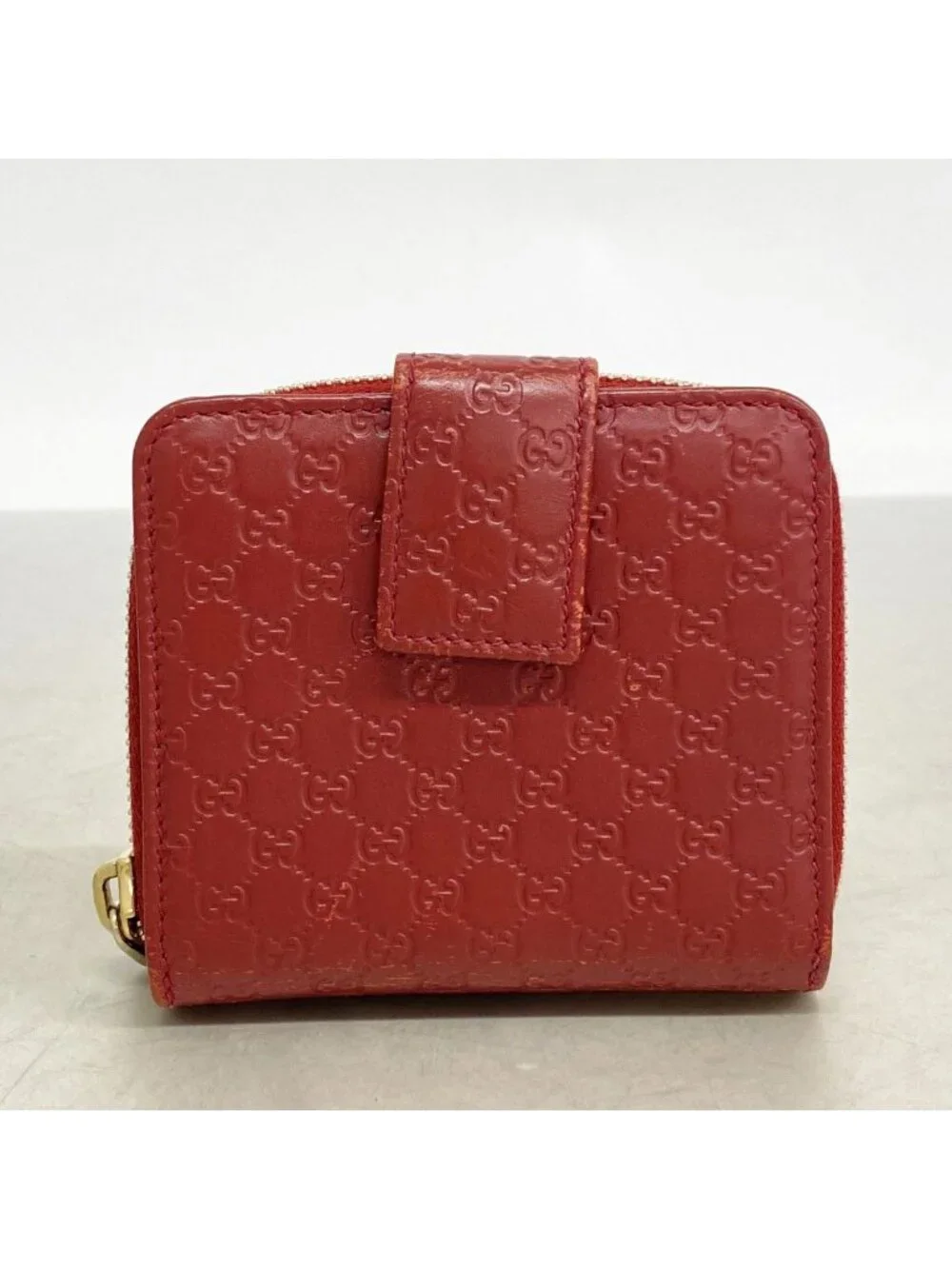Gucci Wallet Micro Guccissima Leather Bordeaux Gold - Picture 9 of 9